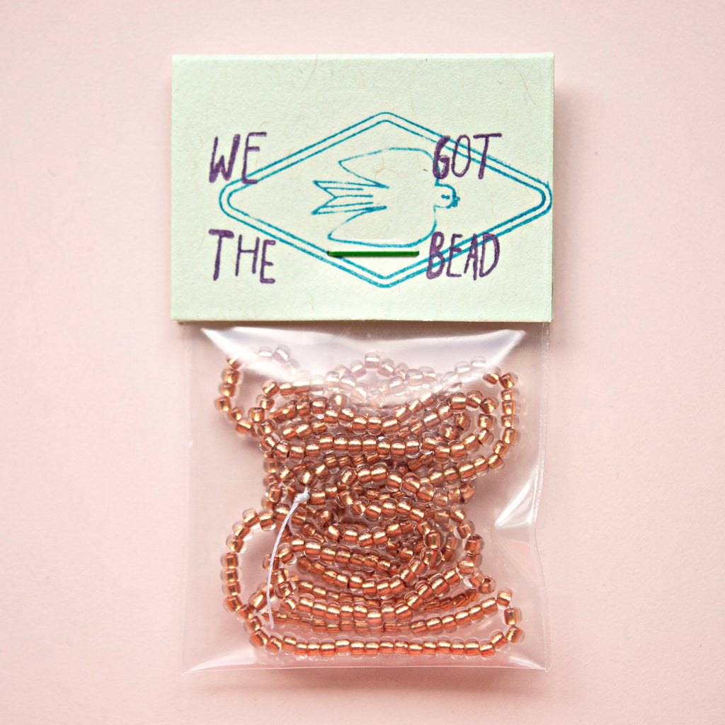 Round Seed Beads 10/0 Crystal Copper
