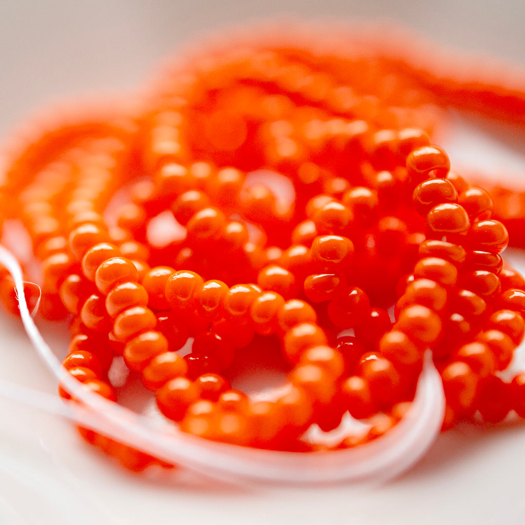 Round Seed Beads 10/0 Orange