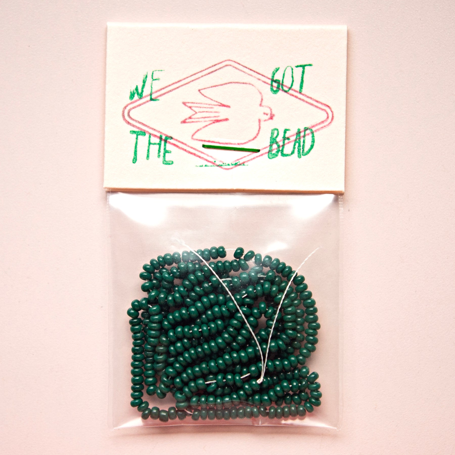 Round Seed Beads Hunter Green