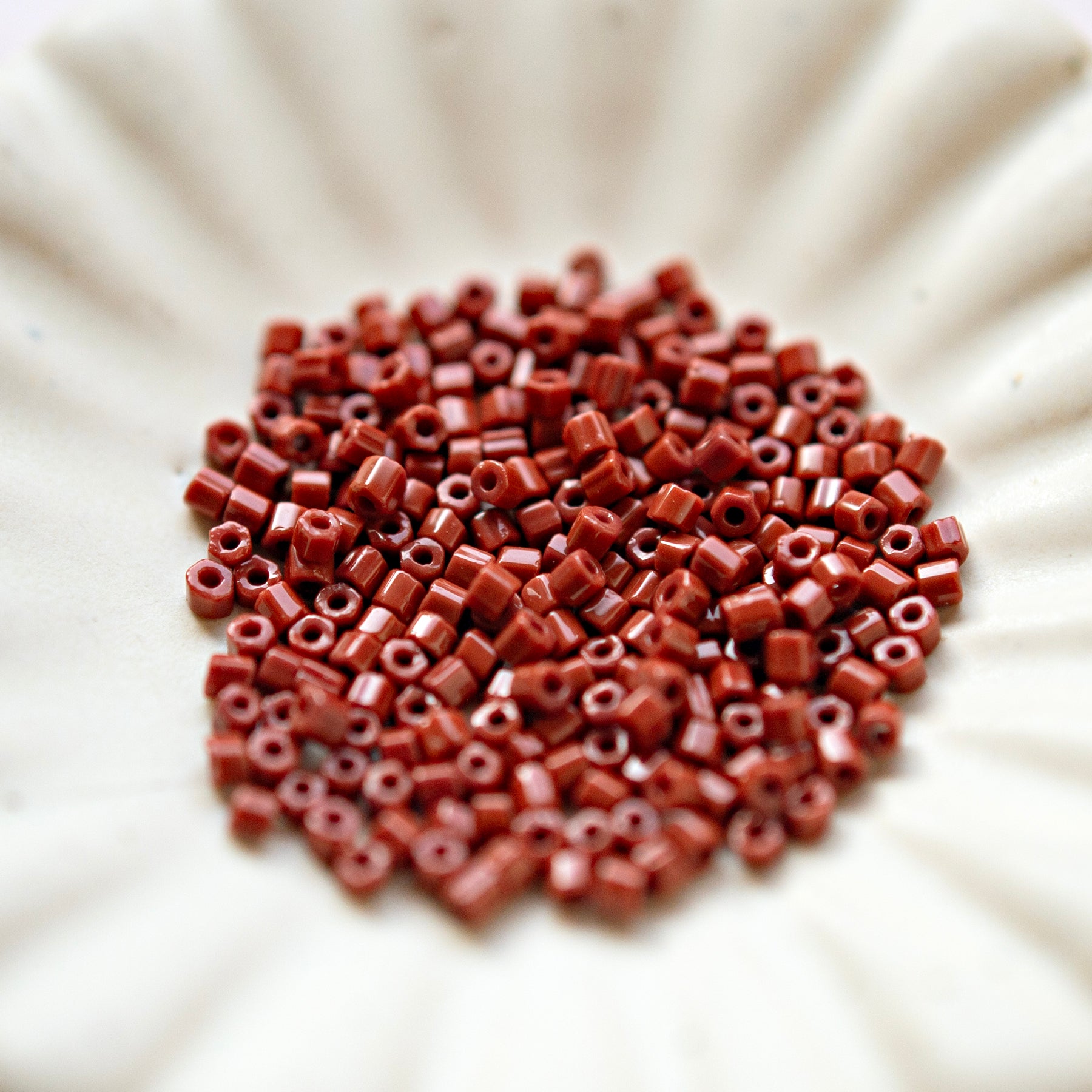 Faceted Seed Beads Brown