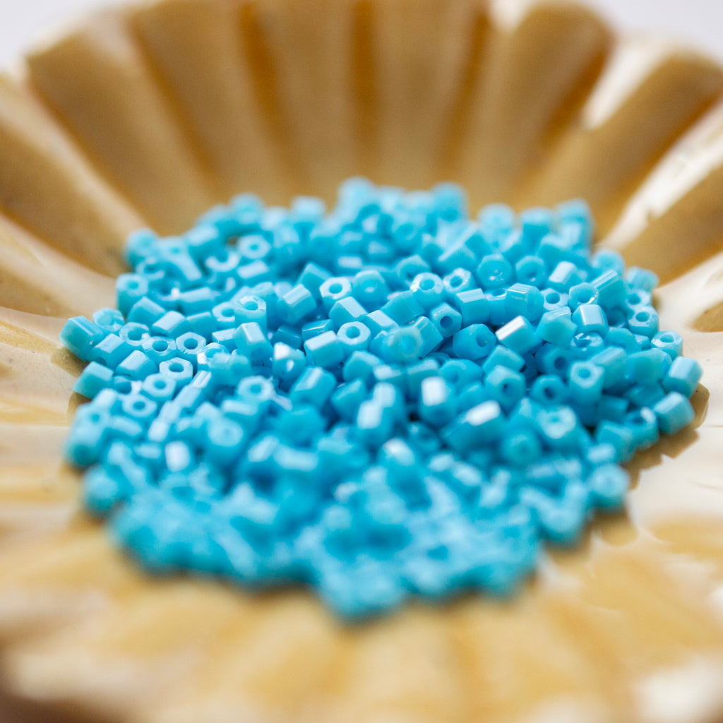 Faceted Seed Beads Turquoise